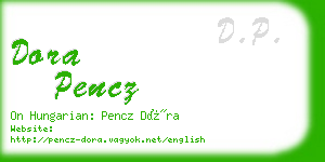 dora pencz business card